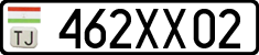 License plate of Tajikistan, Organizations (2009)