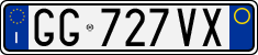 License plate of Italy, Cars (1994 year series)