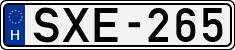license plates of Hungary, Cars (1990)