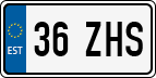 License plate of Estonia, Regular car plates (US-size)