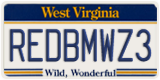 West Virginia, Vanity Plates
