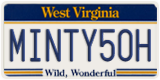 West Virginia, Vanity Plates
