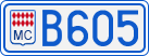 License plate of Monaco, Cars