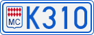 License plate of Monaco, Cars