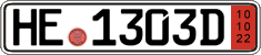 German license plate, Export transit plates