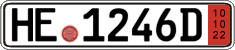German license plate, Export transit plates