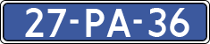 License plate of the Netherlands, Cars