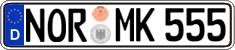 German license plate, Regular plates