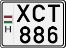 license plates of Hungary, Cars (1990)