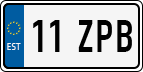 License plate of Estonia, Regular car plates (US-size)