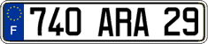 French license plate, FNI