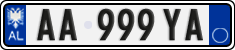 License plate of Albania, Cars (2011)