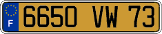 French license plate, FNI
