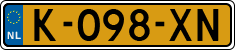 License plate of the Netherlands, Cars