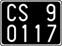 License plate of Italy, Cars (1927 year series)