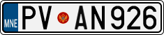 License plate of Montenegro, Cars