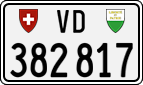 License plate of Switzerland, Cars