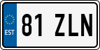 License plate of Estonia, Regular car plates (US-size)