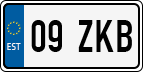 License plate of Estonia, Regular car plates (US-size)