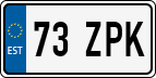 License plate of Estonia, Regular car plates (US-size)