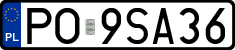 License plates of Poland, Regular car plates