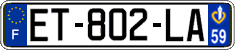 French license plate, SIV (ordinary)