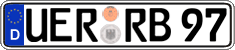 German license plate, Regular plates