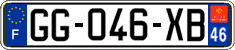 French license plate, SIV (ordinary)