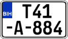 License plate of Bosnia and Herzegovina, Regular plates