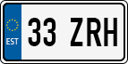 License plate of Estonia, Regular car plates (US-size)