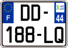 French license plate, SIV (ordinary)