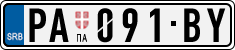 License plate of Serbia, Cars