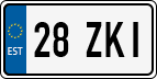 License plate of Estonia, Regular car plates (US-size)