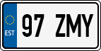 License plate of Estonia, Regular car plates (US-size)