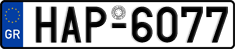 License plate of Greece, Cars