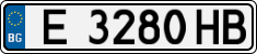 License plate of Bulgaria, Cars