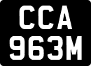 License plate of the United Kingdom, 1963 year system