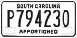 South Carolina, Apportioned (A123456)