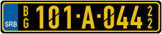 License plate of Serbia, Diplomatic