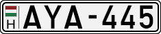 license plates of Hungary, Cars (1990)