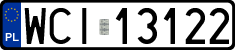 License plates of Poland, Regular car plates