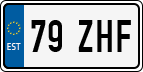 License plate of Estonia, Regular car plates (US-size)