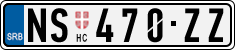 License plate of Serbia, Cars