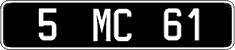 French license plate, FNI