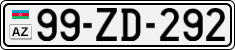 License plate of Azerbaijan, Cars