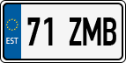 License plate of Estonia, Regular car plates (US-size)