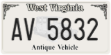 West Virginia, Antique Vehicle (AV 12345)