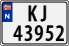 License plate of Norway, Cars