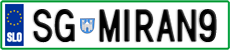 License plate of Slovenia, Vanity Plates