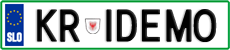 License plate of Slovenia, Vanity Plates